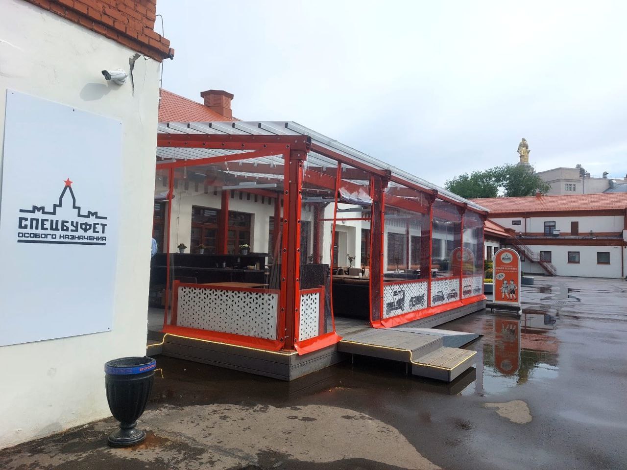 ПВХ шторы для летней террасы кафе в Рамасухе